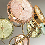 Люстра с плафонами из разноцветного стекла Glass Peonies варинант исполнения - 4 | Loft Concept в Тюмени