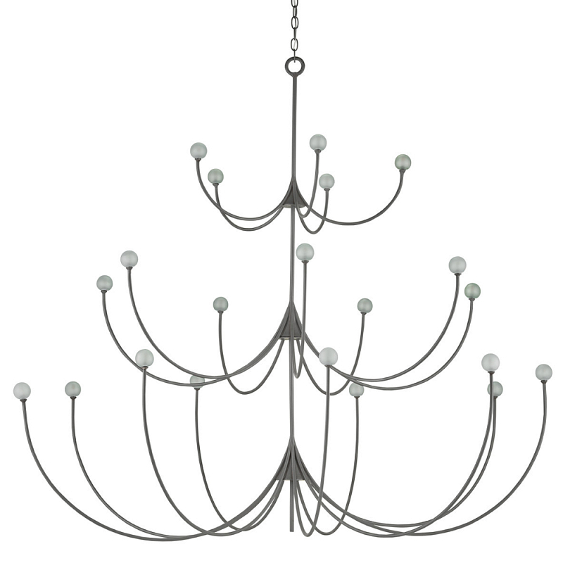 Люстра многоярусная светодиодная Traditional Clean Lines Серый Люстра многоярусная светодиодная Traditional Clean Lines Серый в Тюмени | Loft Concept