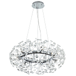 Круглая подвесная люстра Crystal Dandelions Chrome Chandelier варинант исполнения - 2 | Loft Concept в Тюмени
