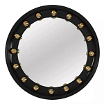 Зеркало черное с круглыми золотыми декоративными элементами Prince of the Church варинант исполнения - 1 | Loft Concept в Тюмени