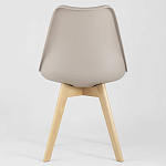 Стул с основой из пластика и мягким сиденьем Arvika Beige варинант исполнения - 4 | Loft Concept в Тюмени