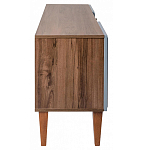 ТВ-тумба серая из массива бука с 2-мя дверками и ящиком Wenge Light варинант исполнения - 3 | Loft Concept в Тюмени