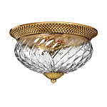 Потолочный светильник цвета латунь с прозрачным рифленым плафоном в форме чаши Hinkley варинант исполнения - 1 | Loft Concept в Тюмени