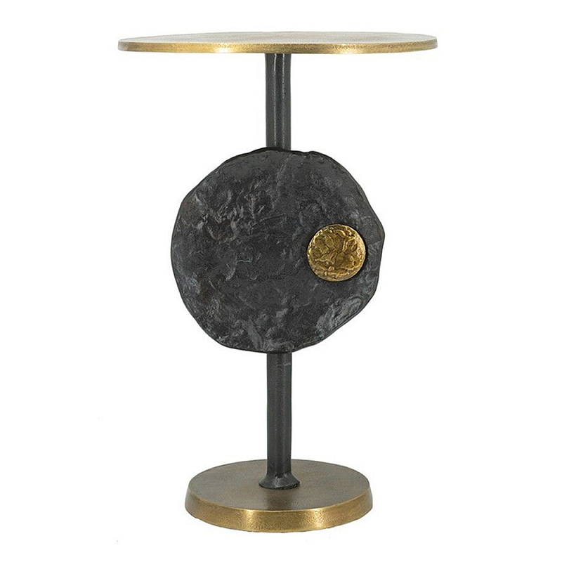 Столик приставной с абстрактным основанием и акцентом в виде золотистого диска Heavenly Space  в Тюмени | Loft Concept 