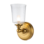 Бра для ванных комнат с прозрачным плафоном из стекла с пузырьками на основании цвета латунь Feiss варинант исполнения - 1 | Loft Concept в Тюмени