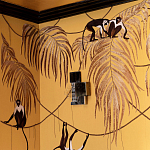 Обои с вышивкой ручной работы Étienne Original colourway on wool sateen варинант исполнения - 6 | Loft Concept в Тюмени