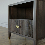 Прикроватная тумбочка с полкой Elsa Dreams Walnut  варинант исполнения - 3 | Loft Concept в Тюмени