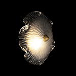 Бра в форме прозрачного стеклянного цветка с рельефной текстурой Textured Glass варинант исполнения - 2 | Loft Concept в Тюмени