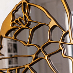 Зеркало кругле в декоративной раме золотого цвета Golden Ratio варинант исполнения - 2 | Loft Concept в Тюмени