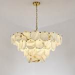 Люстра подвесная четырехъярусная с подвесками в форме дисков Cryptocrystalline Stone варинант исполнения - 7 | Loft Concept в Тюмени