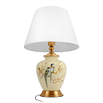 Настольная лампа бежевая с изображением птиц Slip Away варинант исполнения - 3 | Loft Concept в Тюмени