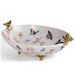 Белое фарфоровое блюдо с изображением бабочек Eden Garden варинант исполнения - 4 | Loft Concept в Тюмени