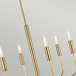 Люстра с 6-ю лампами на тонких изогнутых рожках в современном стиле Feiss варинант исполнения - 6 | Loft Concept в Тюмени