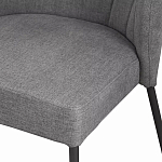 Стул серый с широкой закругленной спинкой Chair Gray Attractive варинант исполнения - 7 | Loft Concept в Тюмени