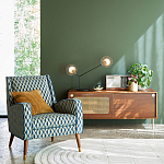 ТВ-тумба из ореха с плетеным декором Eland Wooden Wicker TV Stand варинант исполнения - 4 | Loft Concept в Тюмени