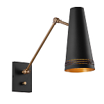 Бра черного цвета с конусным металлическим плафоном Alora варинант исполнения - 1 | Loft Concept в Тюмени