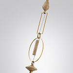 Подвесной светильник со стеклянным плафоном и декоративной вставкой из текстурного камня Tectona  варинант исполнения - 6 | Loft Concept в Тюмени