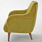 Кресло велюровое горчичного цвета Diaspro Mustard Armchair варинант исполнения - 4 | Loft Concept в Тюмени