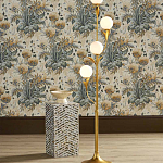 Торшер с золотым каркасом в виде стебля с листьями Inspired by Nature варинант исполнения - 4 | Loft Concept в Тюмени