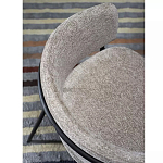 Стул полукруглый с каркасом из металла и мягким сиденьем и спинкой Soft Chenille варинант исполнения - 7 | Loft Concept в Тюмени