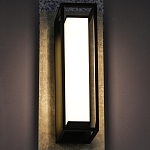 Уличный настенный светильник прямоугольный с чёрной рамкой Geometric Glow варинант исполнения - 2 | Loft Concept в Тюмени