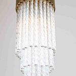 Подвесной светильник с прозрачными стеклянными подвесками и металлическим основанием Nembus варинант исполнения - 3 | Loft Concept в Тюмени