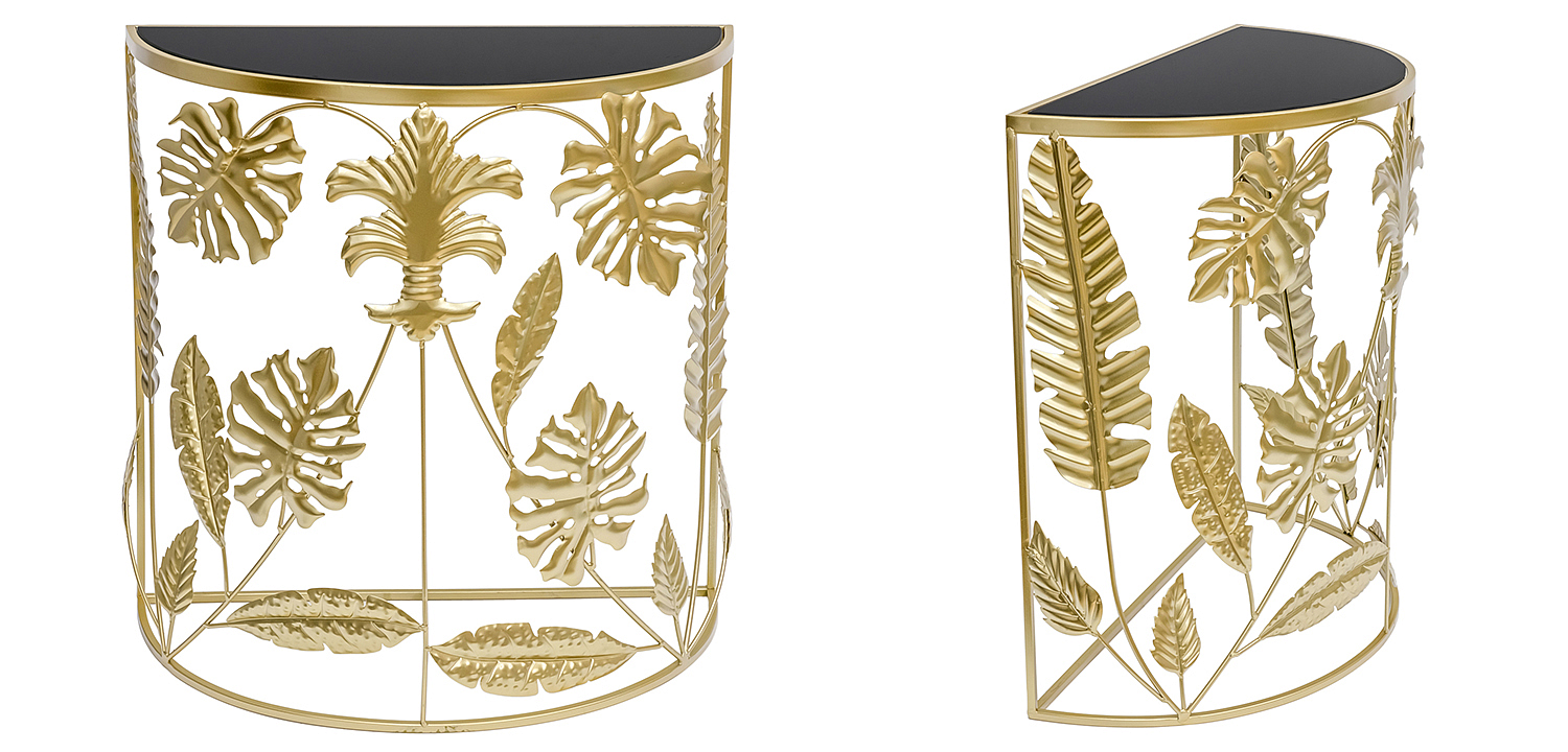 Консоль Tropical Gold Leaves Console Консоль Tropical Gold Leaves Console - Loft-Concept в Тюмени