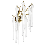 Бра с бронзовыми акцентами и прозрачными стеклянными каплями Droplet Bra варинант исполнения - 1 | Loft Concept в Тюмени