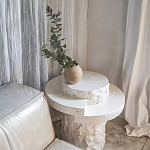 Дизайнерский журнальный стол цилиндрической формы фактурный Mylepen варинант исполнения - 3 | Loft Concept в Тюмени