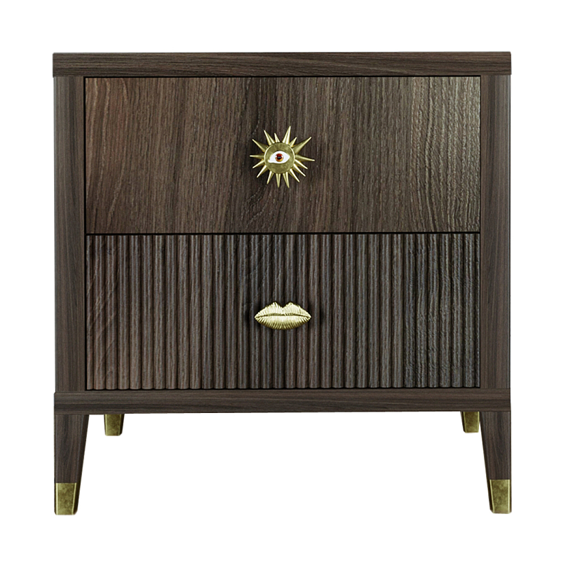 Тумба прикроватная с двумя ящиками Elsa Dreams Walnut Орех в Тюмени | Loft Concept 