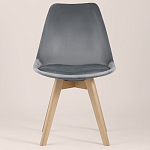 Стул с мягким велюровым сиденьем Arvika Grey варинант исполнения - 3 | Loft Concept в Тюмени