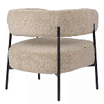 Кресло полукруглое мягкое с буклированной обивкой Armchair with Boucle Upholstery варинант исполнения - 1 | Loft Concept в Тюмени
