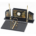 Настольный письменный набор из камня офиокальцит и змеевик Successful Leader варинант исполнения - 2 | Loft Concept в Тюмени