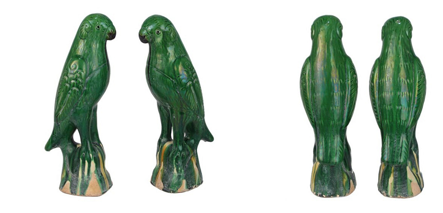 Статуэтка Green Parrot Porcelain Статуэтка Green Parrot Porcelain - Loft-Concept в Тюмени