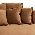 Кушетка круглая с обивкой из велюра коричневая Milky Brown Chair варинант исполнения - 6 | Loft Concept в Тюмени