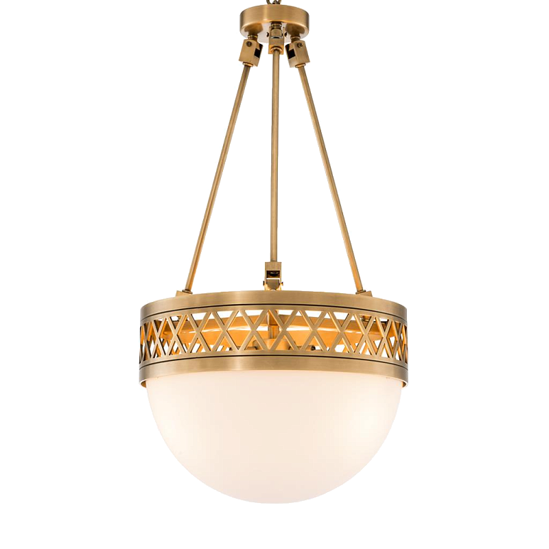 Люстра Chandelier Bistroquette Латунь Античная полированная Белый Люстра Chandelier Bistroquette Латунь Античная полированная Белый в Тюмени | Loft Concept