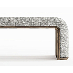 Банкетка Forli с элегантными латунными вставками  варинант исполнения - 2 | Loft Concept в Тюмени