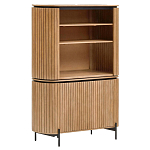 Буфет высокий из дерева манго и металла с открытыми полками и 2-мя дверцами Toinette варинант исполнения - 1 | Loft Concept в Тюмени