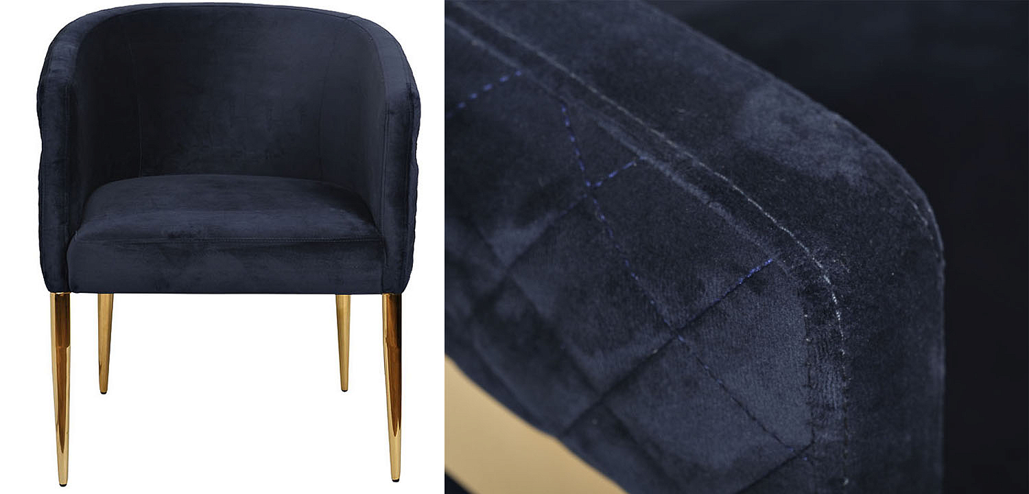 Полукресло Jhon blue velour Полукресло Jhon blue velour - Loft-Concept в Тюмени