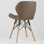 Стул с коричневым сиденьем из экокожи JEROEN варинант исполнения - 5 | Loft Concept в Тюмени