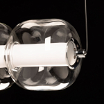 Люстра линейная с 6-ю прозрачными стеклянными плафонами округлой формы HANDLE GRAPE варинант исполнения - 10 | Loft Concept в Тюмени