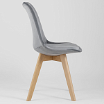 Стул с мягким велюровым сиденьем Arvika Grey варинант исполнения - 2 | Loft Concept в Тюмени