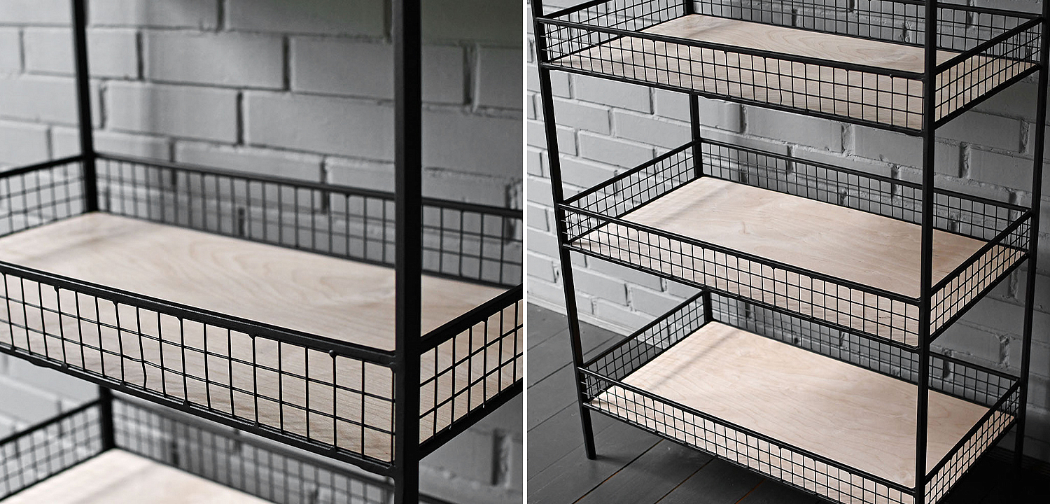 Стеллаж Keith Industrial Metal Rust Rack Стеллаж Keith Industrial Metal Rust Rack - Loft-Concept в Тюмени