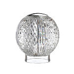 Настольная лампа с прозрачным шарообразным плафоном на цилиндрической подставке Crystal Globule варинант исполнения - 5 | Loft Concept в Тюмени