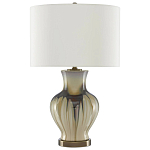 Настольная лампа фарфоровая с тканевым абажуром Caramel  варинант исполнения - 2 | Loft Concept в Тюмени