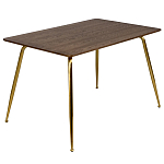Обеденный стол на металлических ножках Casey Brass Dining Table варинант исполнения - 3 | Loft Concept в Тюмени