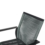 Стул темно-серый с высокой плетеной спинкой и сиденьем Braided Strength варинант исполнения - 8 | Loft Concept в Тюмени