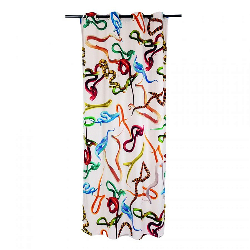 Штора Seletti Snakes White Белый Мульти Штора Seletti Snakes White Белый Мульти в Тюмени | Loft Concept