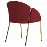 Стул бордовый на золотистых ножках Burgundy Chair варинант исполнения - 3 | Loft Concept в Тюмени