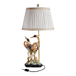 Настольная лампа с абажуром и основанием в виде двух цапель Porcelain Heron Lamp варинант исполнения - 2 | Loft Concept в Тюмени
